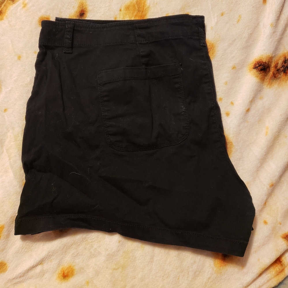 black shorts